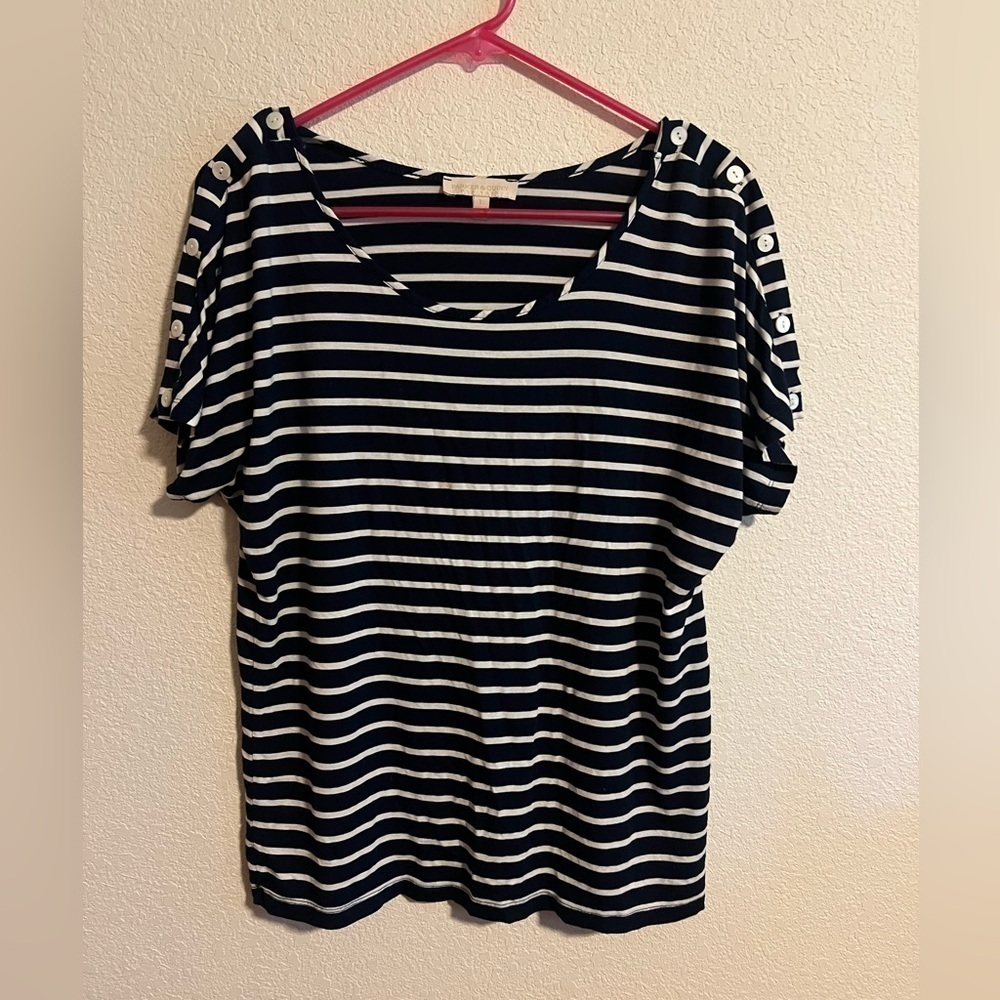 Parker and Quinn Striped Shirt Size Large
